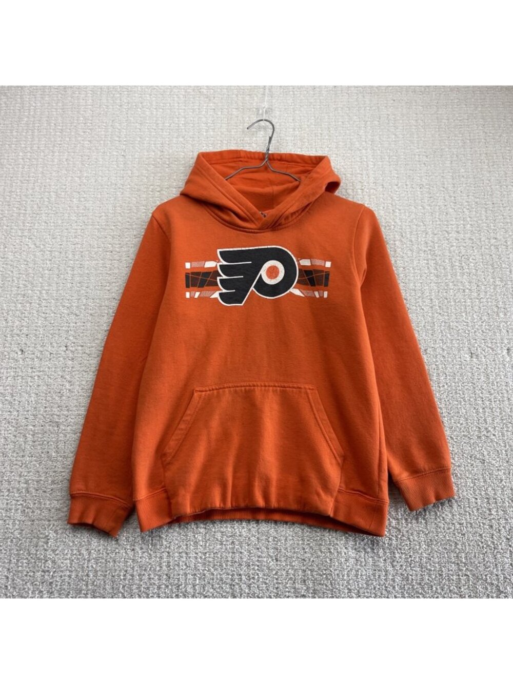 Y2K Philadelphia Flyers Hoodie NHL Black / Orange Pullover Read Hockey Read